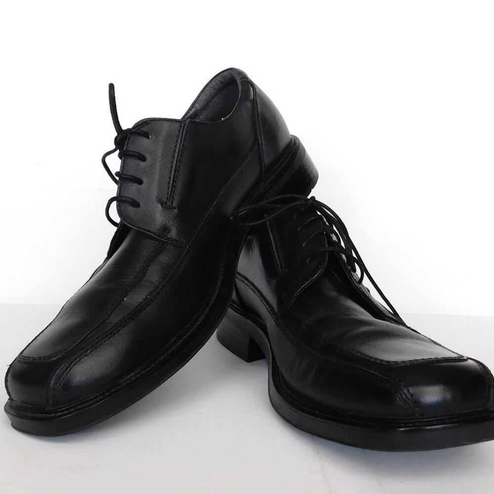 Dockers Trustee Moc Toe Oxford Lace-Up Black Leather Shoes 8.5 M